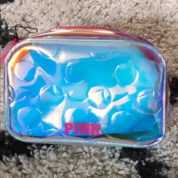 Victoria Secret PINK Holographic Cosmetic Case - Picture 1 of 4
